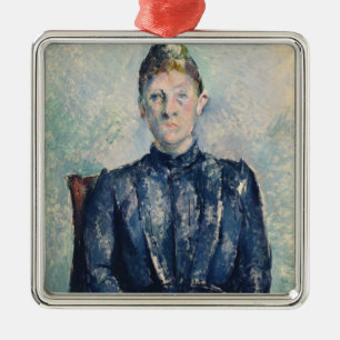 Portrait of Madame Cezanne, c.1890 (oil on canvas) Metal Tree Decoration