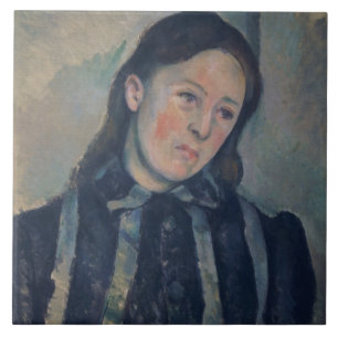 Portrait of Madame Cezanne with Loosened Hair, 189 Ceramic Tile