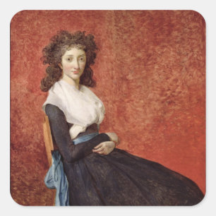 Portrait of Madame Charles-Louis Trudaine Square Sticker
