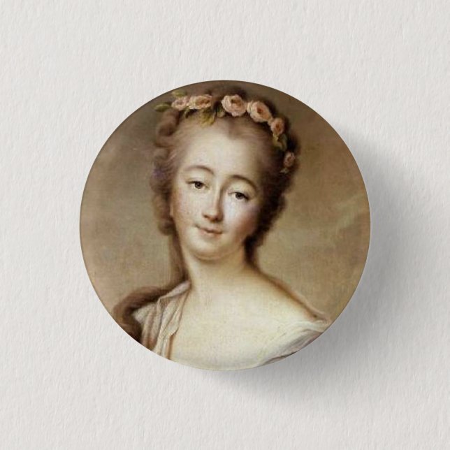 Portrait of Madame du Barry 3 Cm Round Badge (Front)