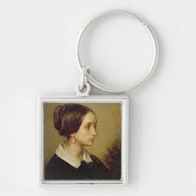 Portrait of Madame Ono, 1844 Key Ring (Front)