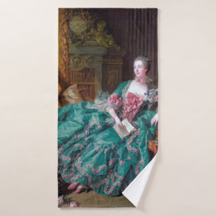 Portrait of Madame Pompadour, Boucher Bath Towel