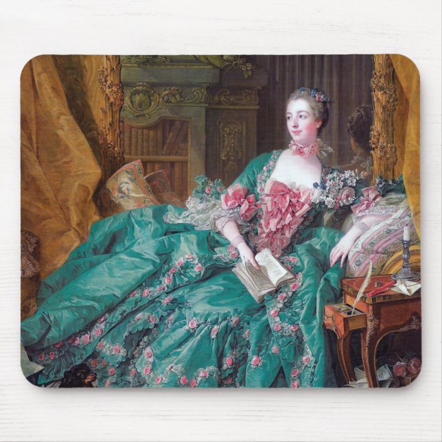 Portrait of Madame Pompadour, Boucher Mouse Pad (Front)