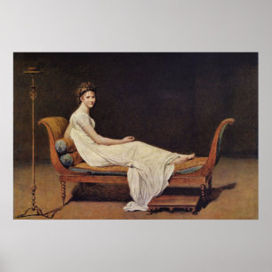 Portrait of Madame Recamier by Jacques-Louis David Poster