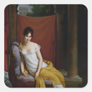 Portrait of Madame Recamier Square Sticker