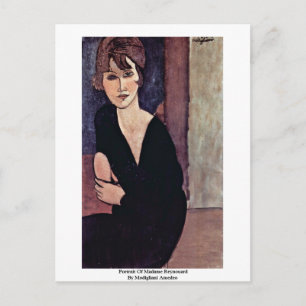 Portrait Of Madame Reynouard By Modigliani Amedeo Postcard