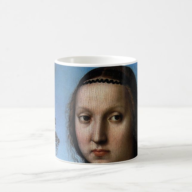 Portrait of Maddalena Doni by Raphael Sanzio Coffee Mug (Center)