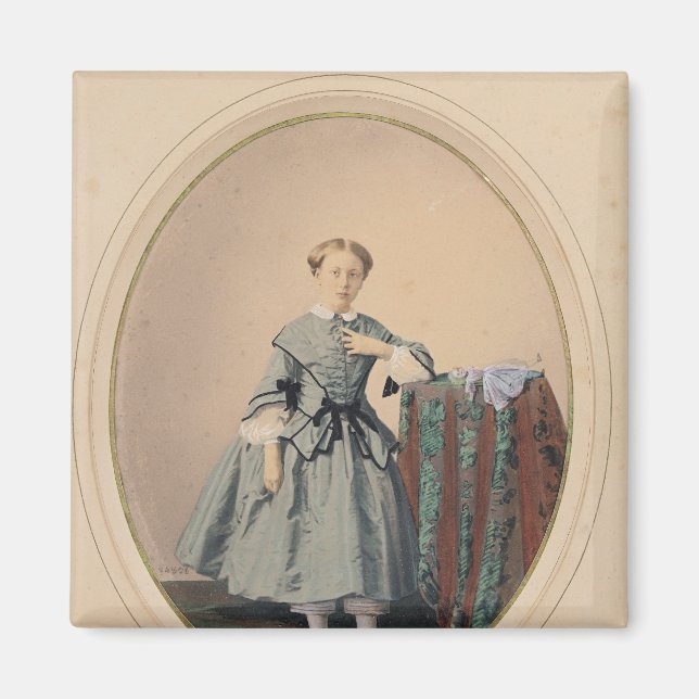 Portrait of Madeleine de Malaret Magnet (Front)
