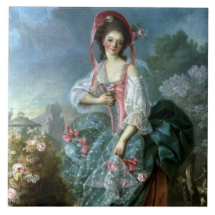 Portrait of Mademoiselle Guimard as Terpsichore, c Ceramic Tile