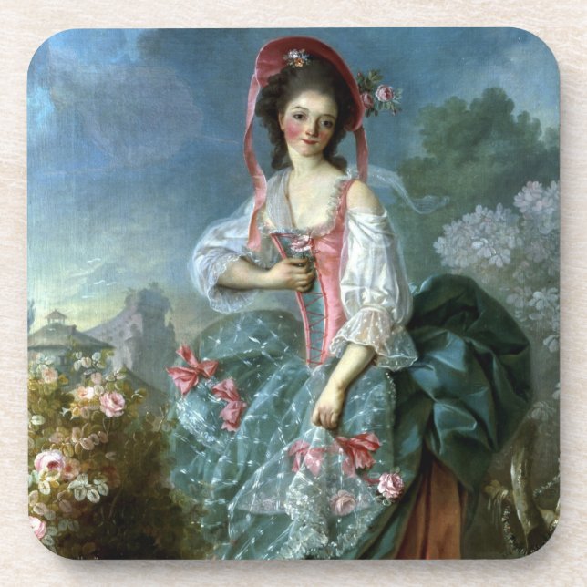 Portrait of Mademoiselle Guimard as Terpsichore, c Coaster (Front)
