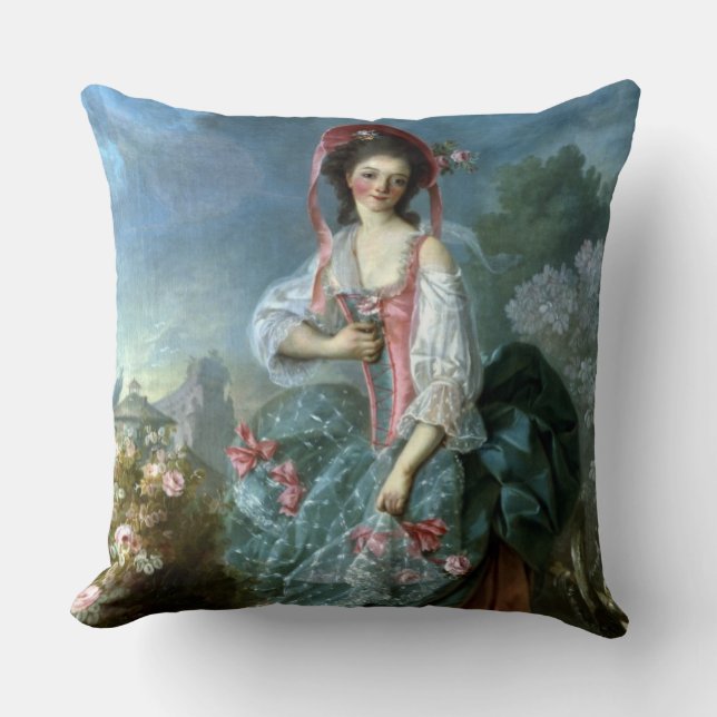 Portrait of Mademoiselle Guimard as Terpsichore, c Cushion (Front)