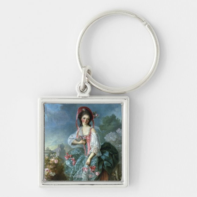 Portrait of Mademoiselle Guimard as Terpsichore, c Key Ring (Front)