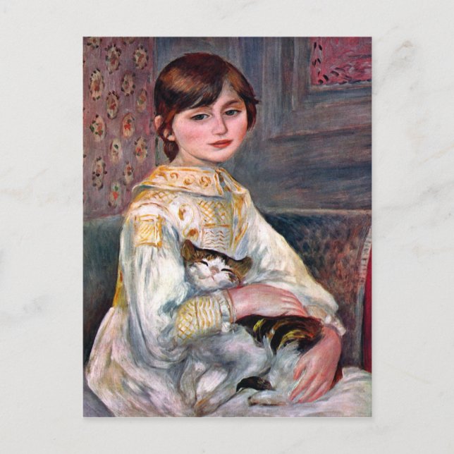 Portrait of Mademoiselle Julie Manet by Renoir Postcard (Front)