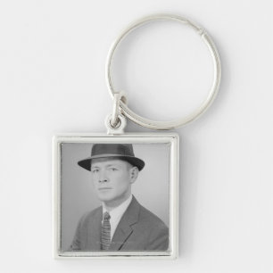 Portrait of Man Key Ring