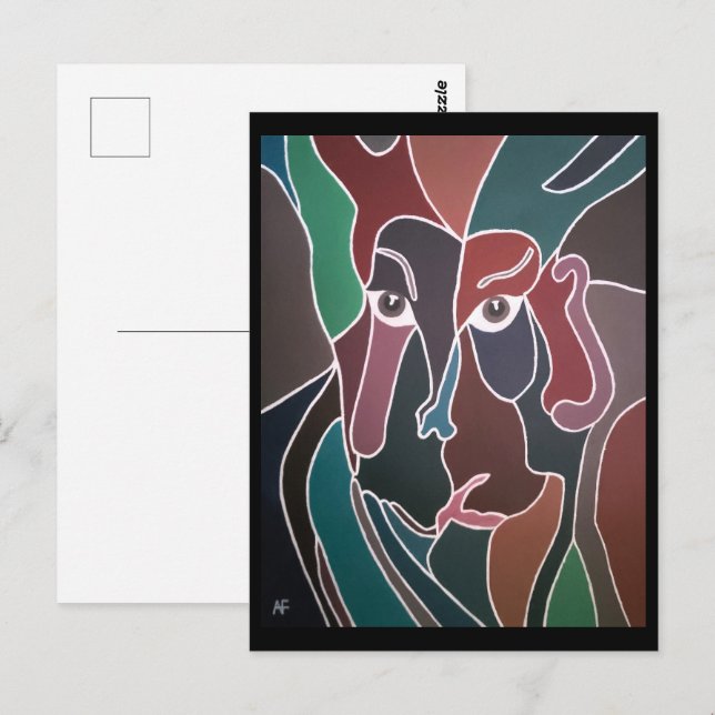 Portrait of Man Painting by Alfred Fox Postcard (Front/Back)