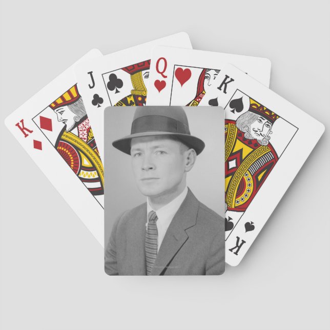 Portrait of Man Playing Cards (Back)