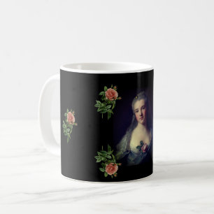 Portrait of Manon Balletti Jean-Marc Nattier roses Coffee Mug