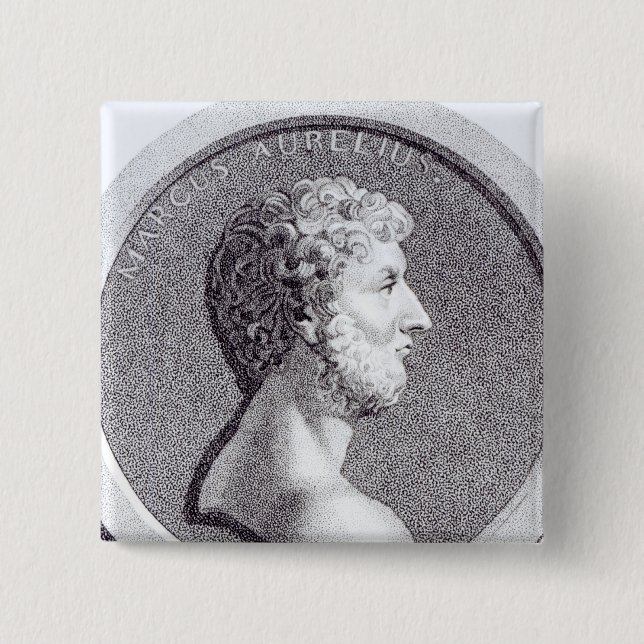 Portrait of Marcus Aurelius 15 Cm Square Badge (Front)