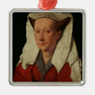 Portrait of Margaret van Eyck, 1439 Metal Tree Decoration