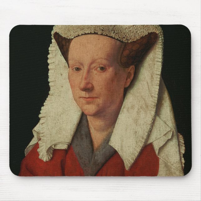 Portrait of Margaret van Eyck, 1439 Mouse Pad (Front)