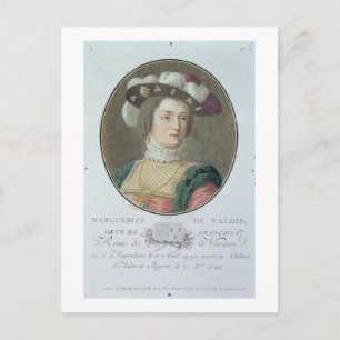 Portrait of Marguerite de Valois (1492-1549), 1787 Postcard