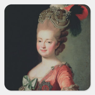 Portrait of Maria Fyodorovna Square Sticker