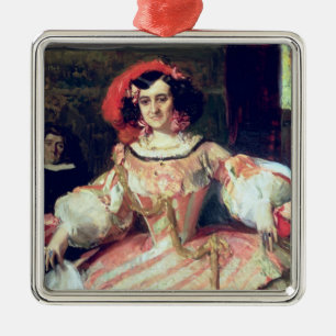 Portrait of Maria Guerrero Metal Ornament
