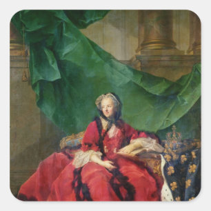 Portrait of Maria Leszczynska in Daily Dress Square Sticker