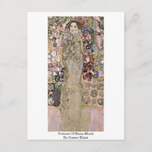Portrait Of Maria Munk By Gustav Klimt Postcard