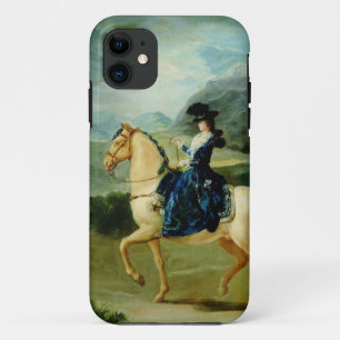 Portrait of Maria Teresa de Vallabriga on horsebac iPhone 11 Case