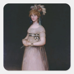 Portrait of Maria Theresa de Bourbon y Vallabriga, Square Sticker