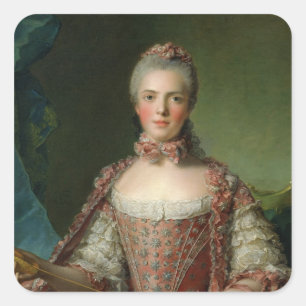Portrait of Marie Adelaide 1756 Square Sticker