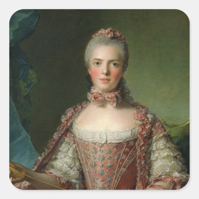 Portrait of Marie Adelaide  1756 Square Sticker (Front)