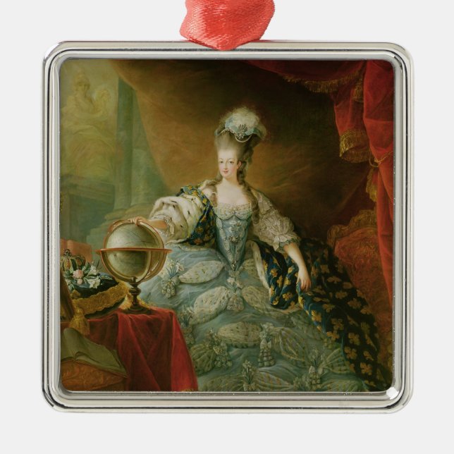 Portrait of Marie Antoinette  Queen of France Metal Ornament (Front)