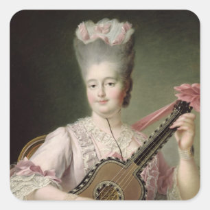 Portrait of Marie-Clothilde of France Square Sticker