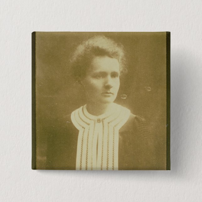 Portrait of Marie Curie 15 Cm Square Badge (Front)