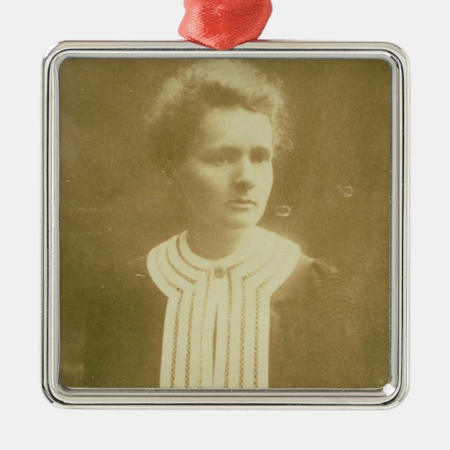 Portrait of Marie Curie Metal Ornament (Front)