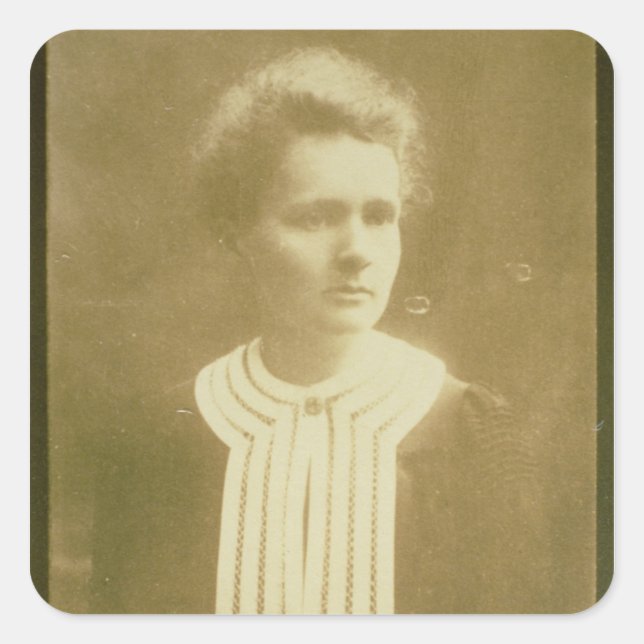 Portrait of Marie Curie Square Sticker (Front)