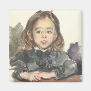 Portrait of Marie (Cute Young Girl) Magnet