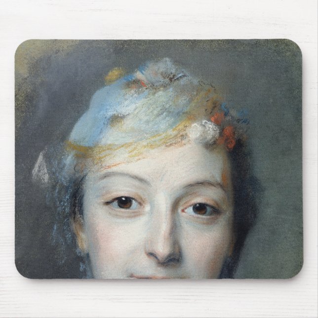 Portrait of Marie Fel  1757 Mouse Pad (Front)