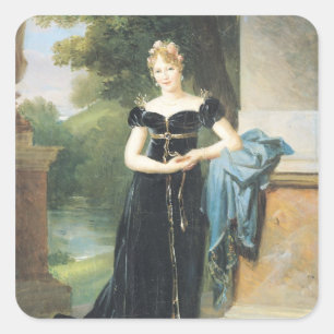 Portrait of Marie Laczinska Countess Walewska Square Sticker
