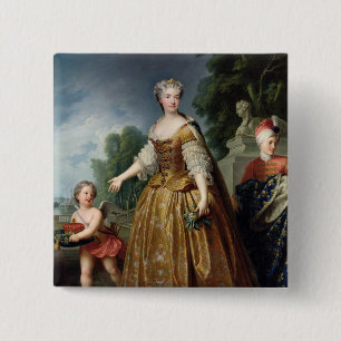 Portrait of Marie Leczinska after 1725 15 Cm Square Badge