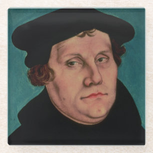 Portrait of Martin Luther, 1529 Glass Coaster