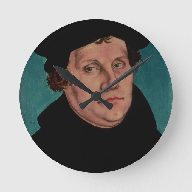 Portrait of Martin Luther, 1529 Round Clock (Front)