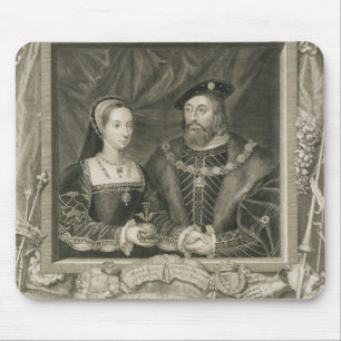 Portrait of Mary (1496-1533) Queen of France, and Mouse Pad