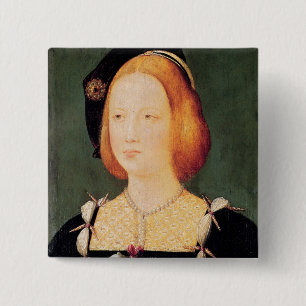 Portrait of Mary of England 15 Cm Square Badge