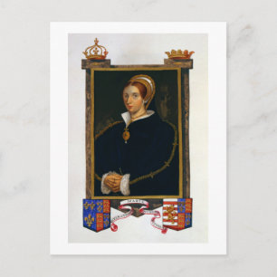 Portrait of Mary Tudor, from 'Memoirs of the Court Postcard