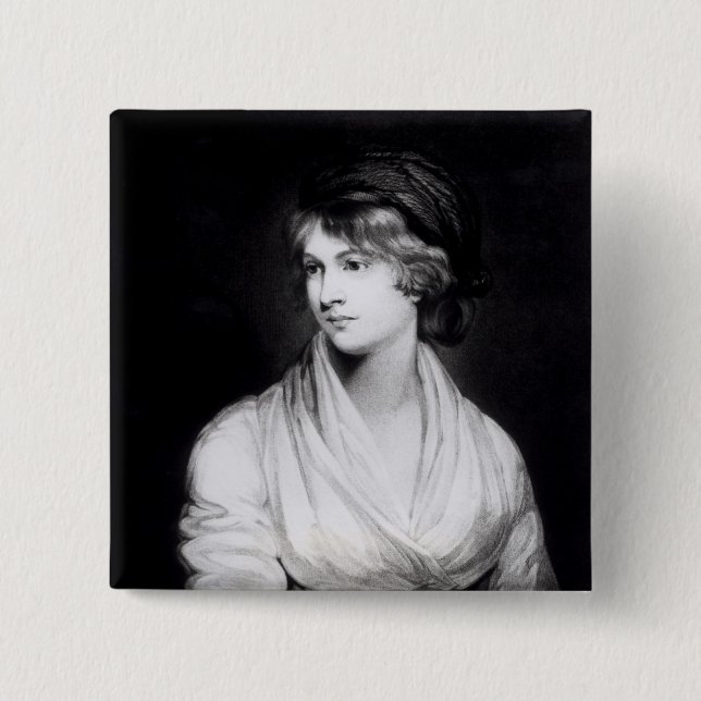 Portrait of Mary Wollstonecraft Godwin 15 Cm Square Badge (Front)