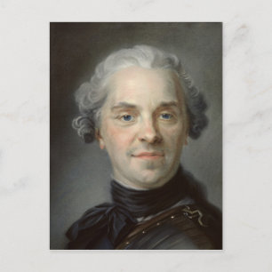 Portrait of Maurice, Comte de Saxe 1747 Postcard
