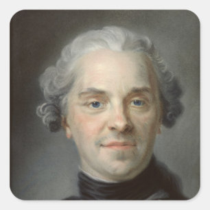 Portrait of Maurice, Comte de Saxe 1747 Square Sticker
